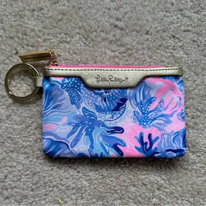 Lilly Pulitzer Zip Up Coin Wallet / ID Case Seekers Pattern